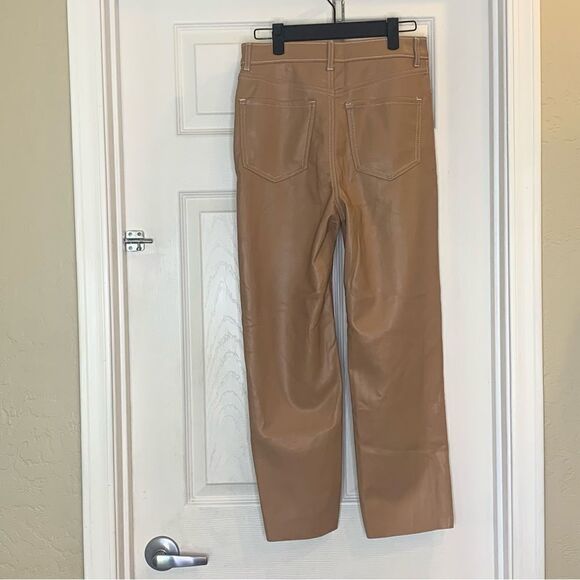 Express Straight Super High Rise Pants Size 2 Tan Color - Picture 2 of 12